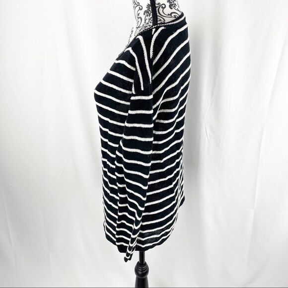 Alice + Olivia Ottoman Linen Blend Striped Sweater - Picture 5 of 8
